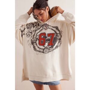 Women's Cream Graphic Hoodie